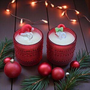 Handmade Holiday Candle ✦ Apple Cinnamon ✦ Soy Wax in Two 2oz Shot Glass NWT
